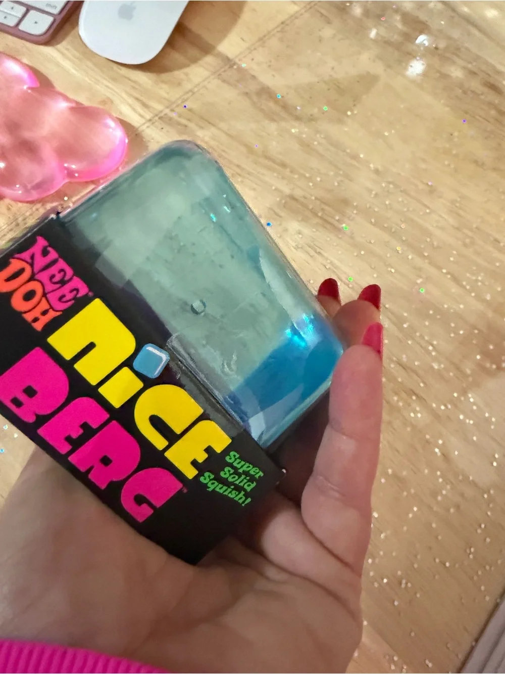 Nee Doh Nice Berg Blue Super Solid Squish Toy